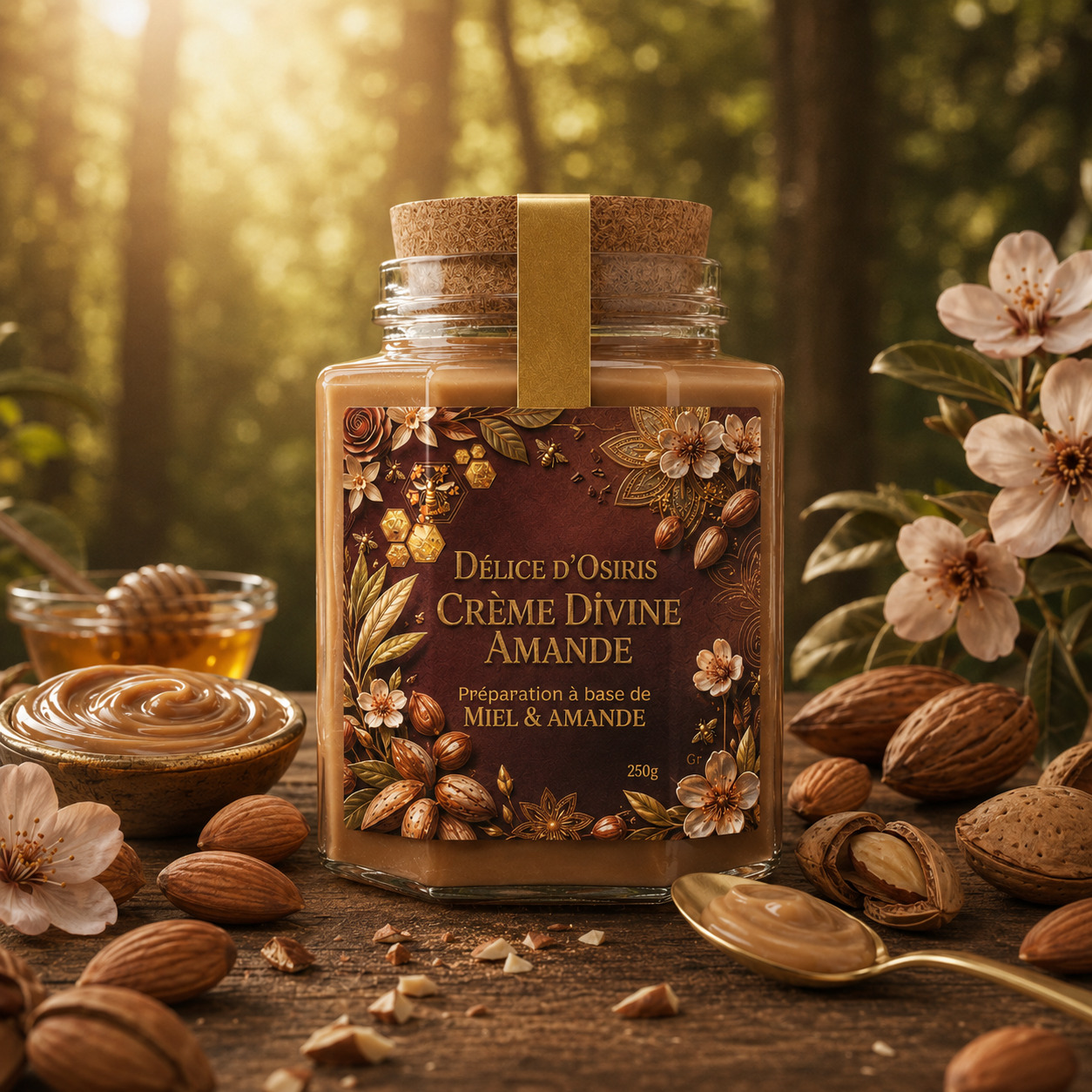 Crème Divine Amande – Délice d'Osiris – Miel et Amande