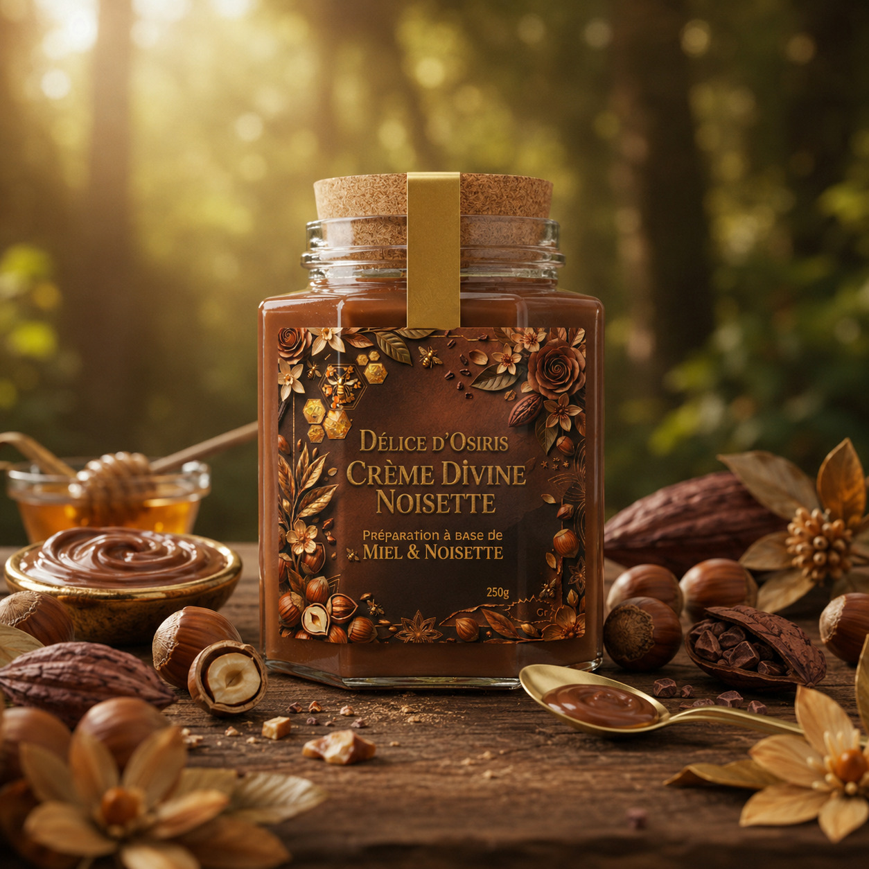 Crème Divine Noisette – Délice d'Osiris – Miel et Noisette