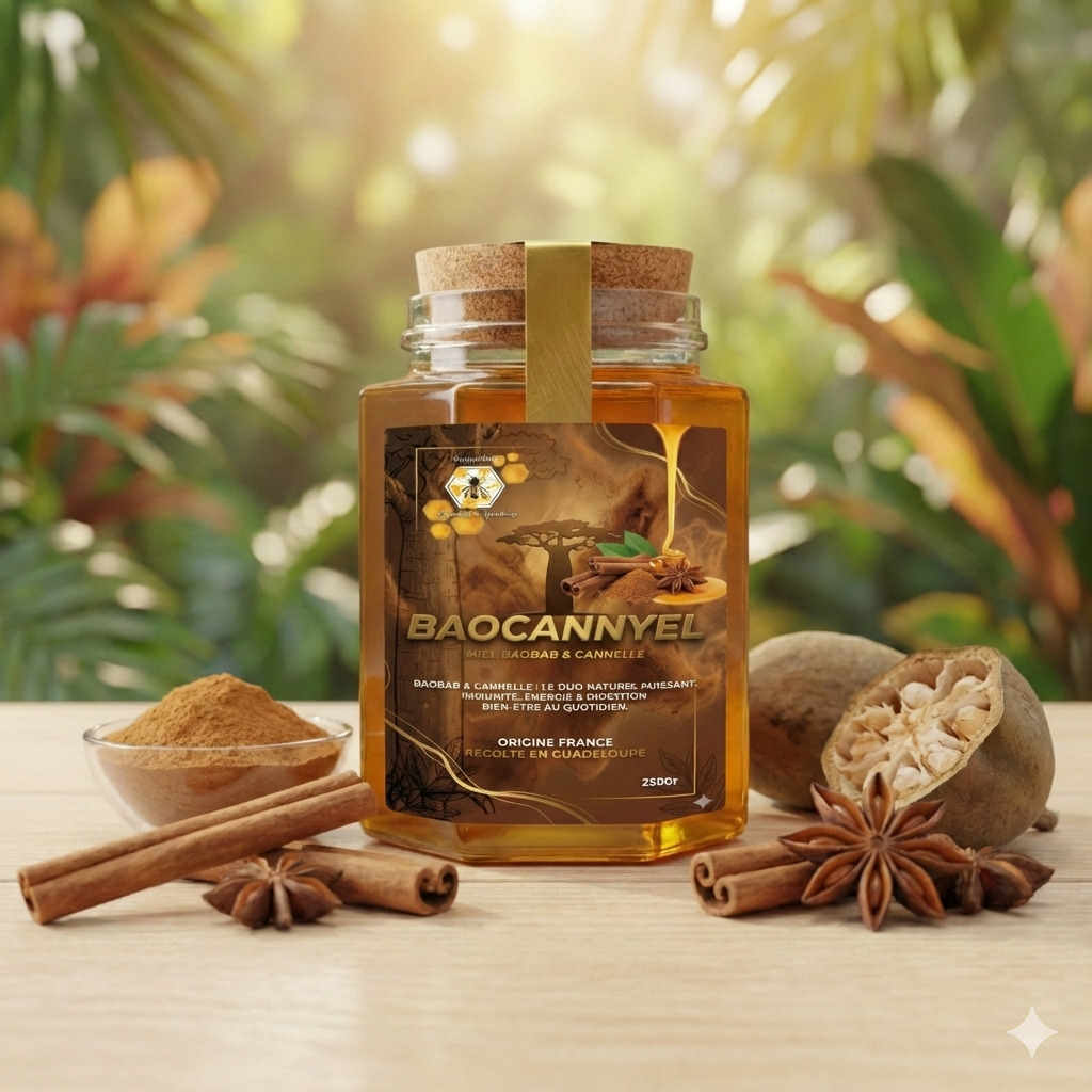 Baocannyel - Miel de Guadeloupe, baobab et cannelle