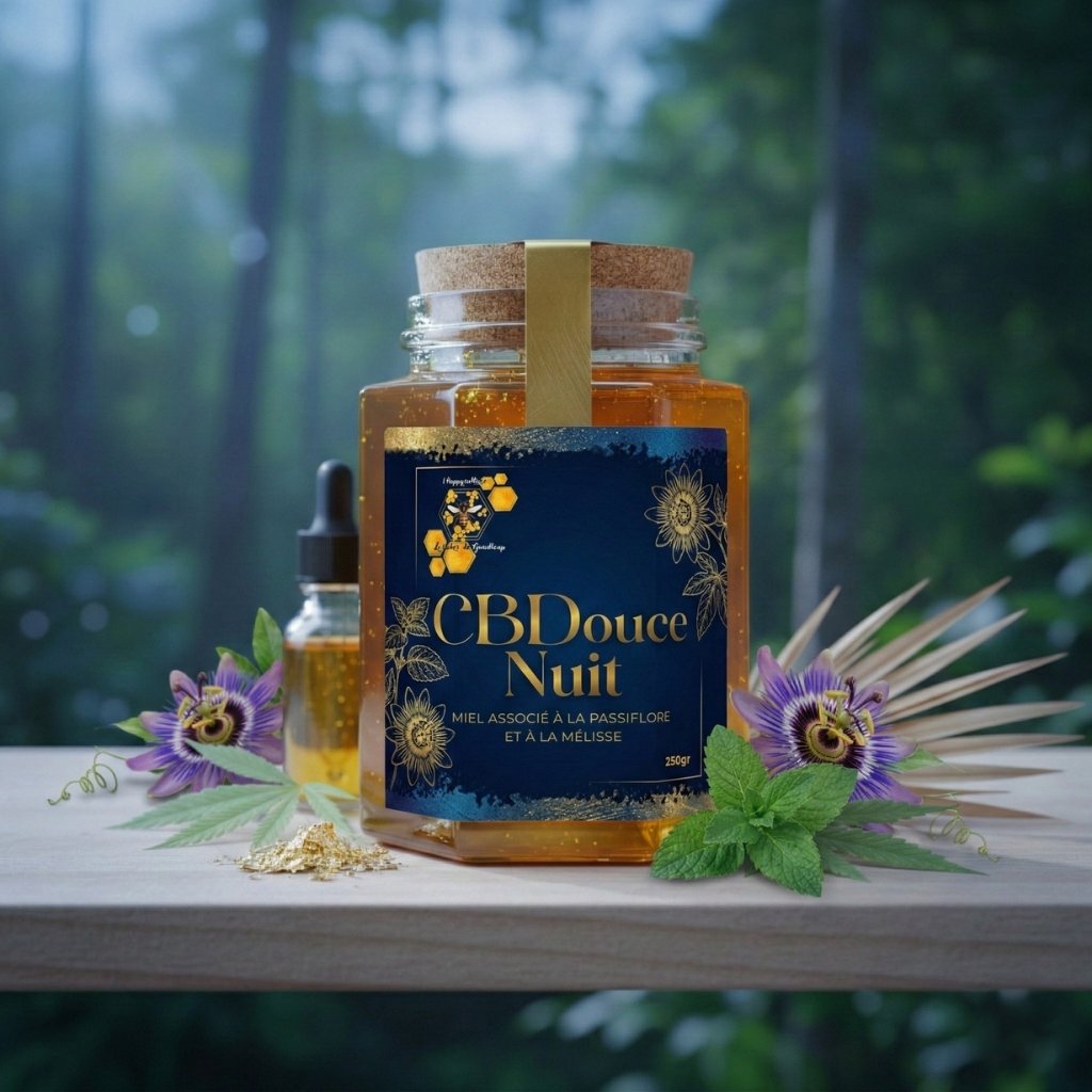 C.B.Douce Nuit - Miel de Guadeloupe au CBD, passiflore et mélisse