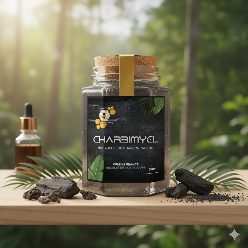 CharBiMyel - Miel de Guadeloupe au Charbon de Coco